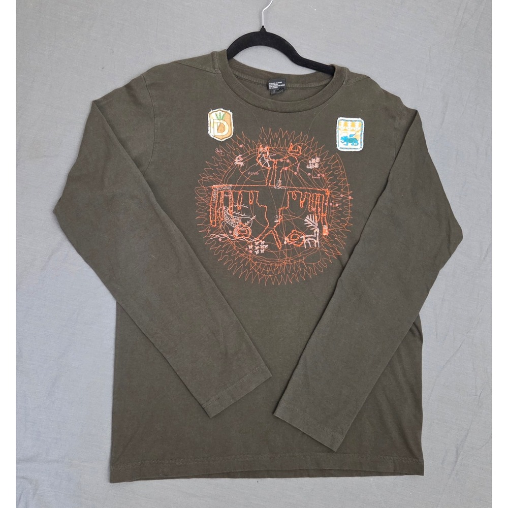 Rare y2k vintage DIESEL long sleeve patch graphic tee medium